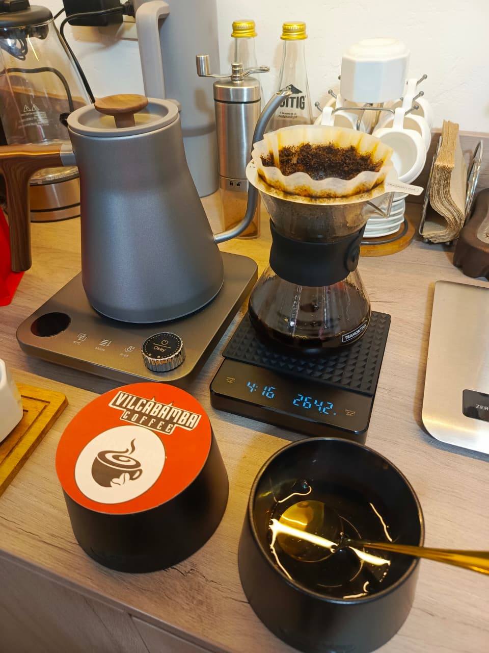 Preparación de café Vilcabamba Coffee con método V60